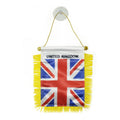 2026 Custom Logo Digital Printing Satin Material Hanging  the United Kingdom Pennant Flag for Car Rearview Mirror and Home Decoration
