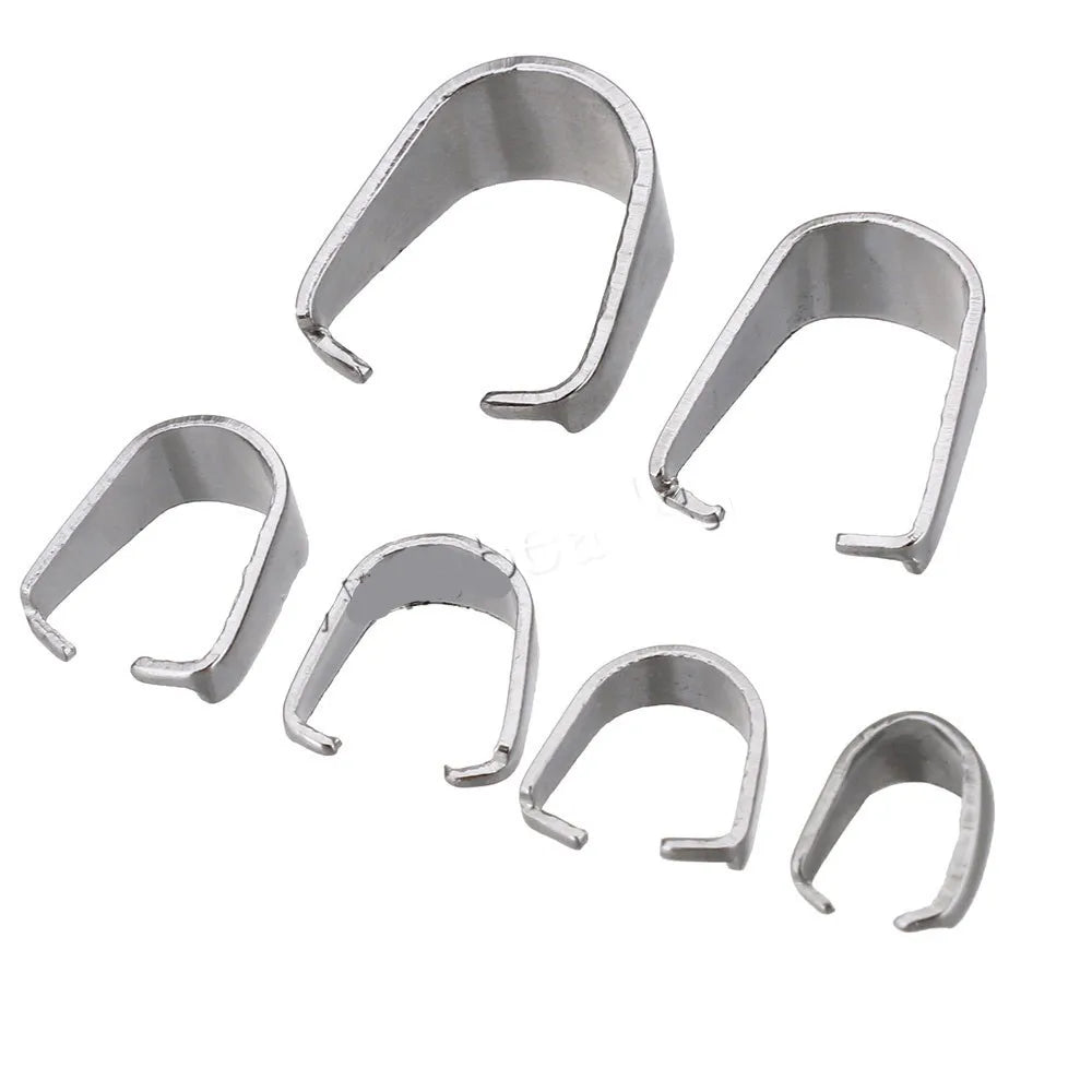 Stainless Steel Diy Jewelry Accessories Melon Seed Buckle Necklace Pendant Clasp Necklace Pendant Buckle Clasps
