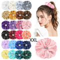 Bulk Wholesale 18cm Large Silk Satin Scrunchies  Oversized  Elastic Hairs Ties No Damage Hairs Bands for Women Girls Gifts