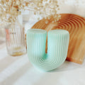 B-5217 U-shaped Stripe Silicone Candle Mold Art Gypsum Form Cement Candlestick Making Tools Handmade DIY Scented Wax Resin Mould