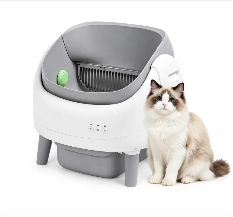 Luxury Large Capacity Self-Cleaning Cat Litter Box Smart Auto Cleaning with WIFI App Control Luxury Pet Toilet MegaBDM