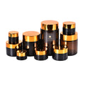 Best Selling Skincare Face & Eye Cream Glass Jars with Plastic Lid Amber Customizable Color ISO Certified Cosmetic Containers