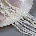 Wholesale Natural 4-5mm Small Size White Oval Shape Loose Pearl Shell Beads for Jewelry