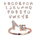 Hot Sale English Letters Open Ring Rose Gold Trendy Personalized Fashion Jewelry for Men and Women Unique Finger Ring