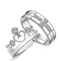 BASQUESUN Factory Wholesale Custom New Prince and Princess Couple Fashion Light Luxury Commemorative Creative Couple Ring