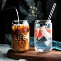 350ML Creative Cola Can Fruit Juice Milk Glass Water Cup Coffee Mugs Heat-resistant Cold Ice Cream Drink Cups Home Bar Supplies