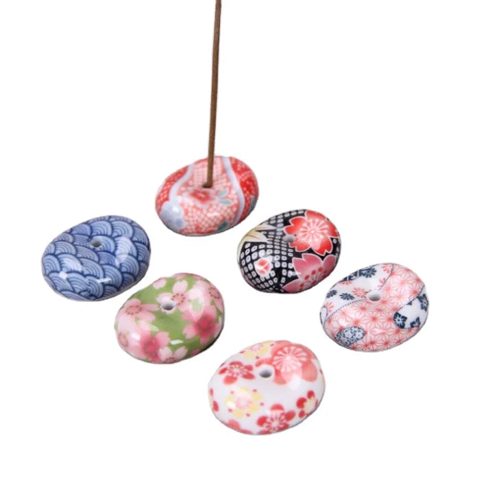 3.2*2.6*1.3cm Wholesale Small Ceramic Mini Cute Handmade Craft Decoration Japanese  Cute Chopstick Rest Incense Stick Holder