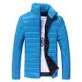 Classical Rib Shaped Men's Slim Casual Warm Jacket Woven Dyed Lightweight Fleece Windproof Breathable Mock Thicken Warm Stand