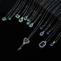 Custom Wholesale Trendy Gold Plated Crafted 925 Sterling Silver Pendant Necklace Lab-Grown Emerald Gemstone Fine Jewellery Women