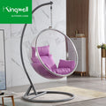 Hot Selling Outdoor Furniture Acrylic Golden Transparent Indoor Hanging Nest Round Swing Outdoor Bubble Egg Chair Patio Swings