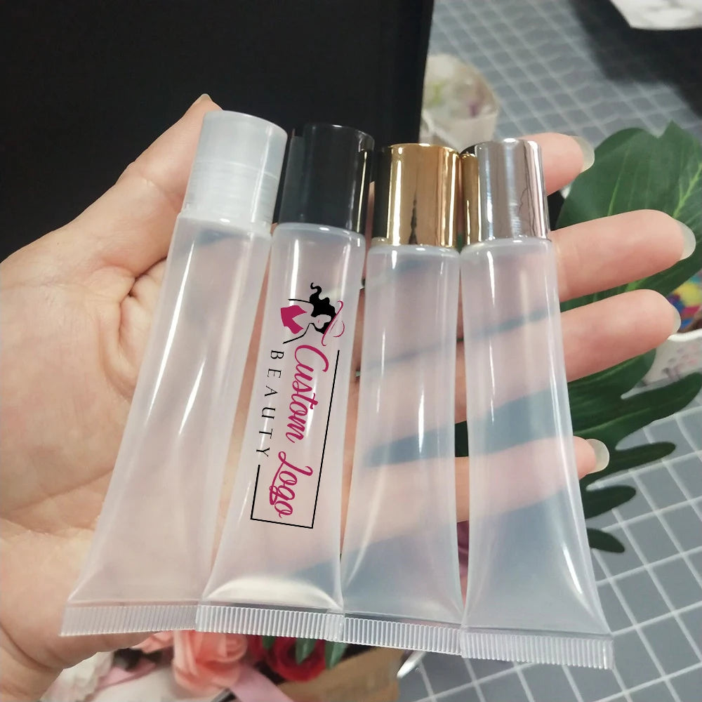 Private Label Empty Squeeze Lip Gloss Tubes 15ml 105mm Length Lip Gloss Squeeze Tube for Balm