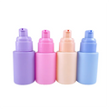 Luxury Matte Colorful Glass Bottle with Airless Pump Head Cap Brush Modern Cosmetic Lotion Packaging Includes Paper Box