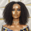 14inch 250%Density Afro Kinky Edges Glueless WigBrazilian Virgin Human Hair Wigs for Black WomenBob Curly 13X4 Lace Front Wigs