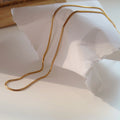 Minimalist 1.5mm Round Snake Bone Chain Chokers Necklace Waterproof 18k Gold Plated Stainless Steel Necklace for Women