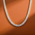 Double Layers 2 Rows CZ Tennis Chain 5A Zircon Two Rows White Gold 18k Gold Plated 3mm Women Fashion Chain Necklace