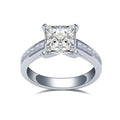 MSR-1408 IGI 18K White Gold Princess Cut Lab Grown Diamond Ring 3.07ct with Classic Design for Anniversaries