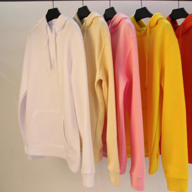 Unisex Men and Women's Long Sleeves Oversized Plain Hoodie Pullover Sweatshirt with Custom Logo Wholesale for Spring Season