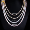 Goldleaf Jewelry 925 Silver VVS D Color Moissanite Tennis Bracelet Moissanite Tennis Necklace Charm Moissanite Tennis Chain