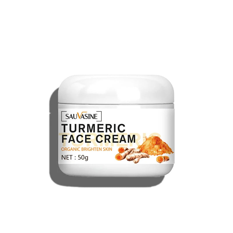 Private Label OEM/ODM SAUVASINE Vegan Natural Turmeric Brightening Skin Care Face Cream Whitening Cream