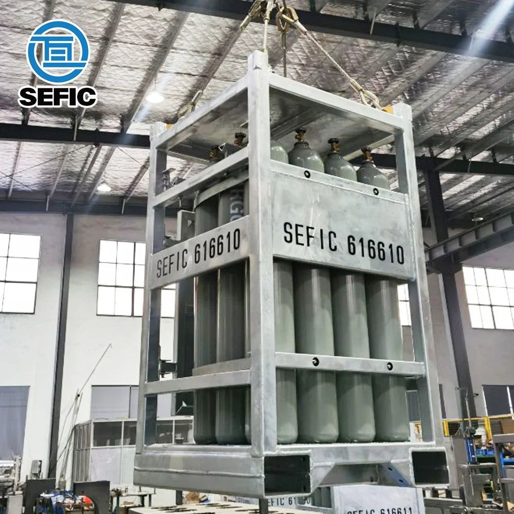 Offshore Platform 4x4 Units Rack Gas Cylinders Rack 50L 200bar