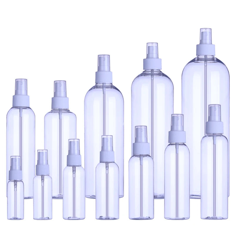 PET PCR Plastic Transparent Round Bottle 30 50 60 80 100 120 150 200 250 300 500 750 1000ml