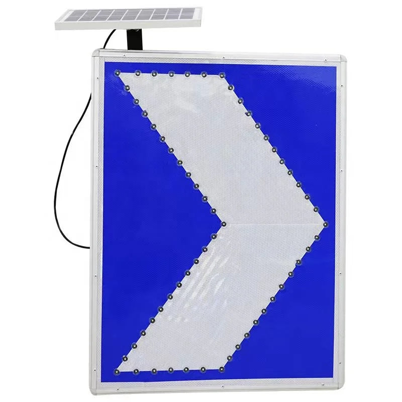 Wireless Light Controller Oriented Road Single Arrow Signs Solar Powered Traffic Sign