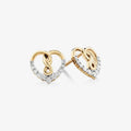 Elegant 925 Sterling Silver Stud Earring Valentine's Day Fine Jewelry Hollow Out Zircon Heart Infinity Earrings for Women