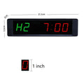 Small LED Digital Display Countdown Count up Clock Stopwatch Workout Interval Timer for Home Gym Garage Schools