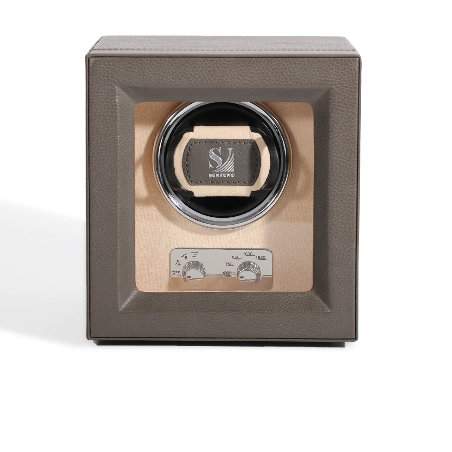 2025 Luxury Automatic 1-Slot Watch Winder With LED Lights PU Leather Case and Safe Storage Luxury Watch Box