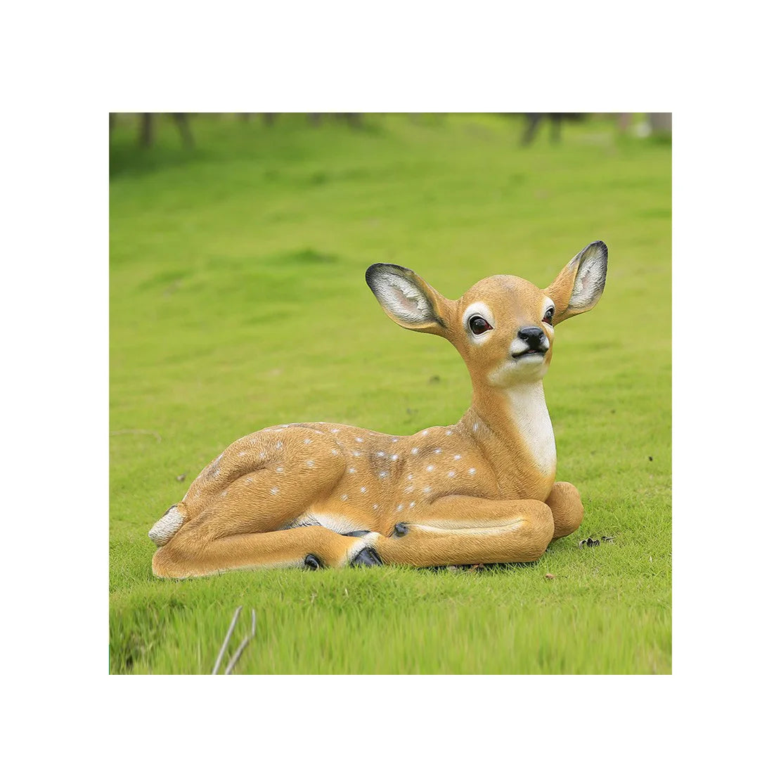 LIFA Polyresin Handmade Hand-painted Animal Statue Garden Deer Outdoor Home Vintage Resin Decoration Christmas Figure Life Size