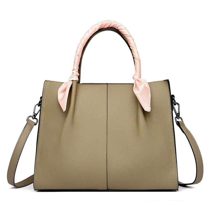 New Women's Genuine Leather Crossbody Handbag Fashionable Messenger Style Gift for Mom