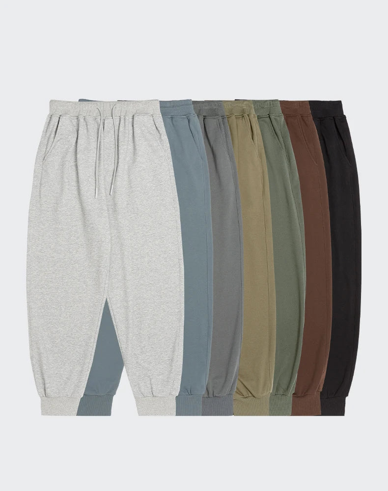 Good Quality Custom Men Fashion Embroidered Sweatpants Men Stacked Sweat Pants Wholesale 100% Cotton Fleece Sweatpants Men