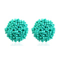 Boho Bohemian Glass Rice Seed Beads Beaded Dome Stud Earring for Women Jewelry Earrings Accessories Distributors Supplier