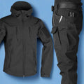 Winter Stand Collar Zipper Closure Soft Shell Suit XL Size Fitness Windproof Solid Plain Print Pattern Polyester Filling