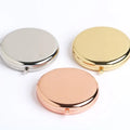 Personalized Rose Gold Pocket Compact Mirror with Logo Silver Gold Color Round Shape Foldable Pocket Mirror