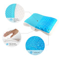 Low Price Fabric Gel Pillow with Fabric Bolster for Neck Support