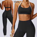 Custom Printing logo Sports Bra Sexy High Waist Yoga Pants Active Yoga Leggings Workout Running Fitness Quick Dry Fitness Suit