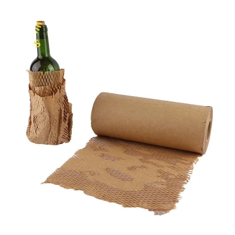Biodegradable Mesh Honeycomb Paper Roll Space-Saving Shock-proof Paper Wrapping Material for Packing Shipping
