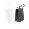 Factory Cheap Custom Kraft Singles Repack Paper Black White Gift Craft Paper Bag Take Away Bags with Handle