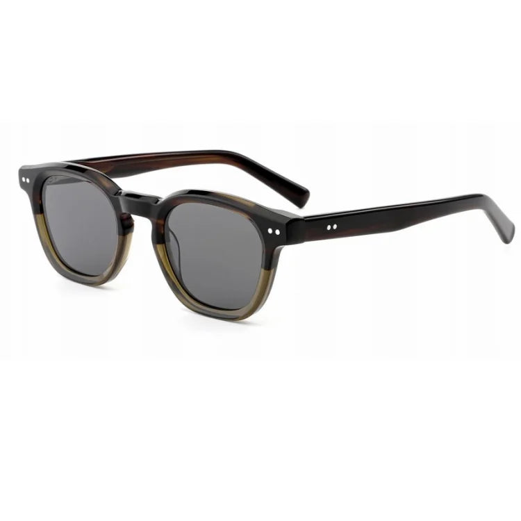 Custom Logo New Model Acetate Shade Polarized Lenses Round Simple UV400 Decorative Acetate Sun Glasses Frames Gafas De Sol