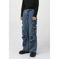 Men's Designer Jeans Carpenter Pants New Cargo Pants Blue Wash Loose Men's Jeans Fashion Custom Black Fitting Men's Jeans