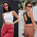 Back Hole Front Cross Lower Hem Wrapped Sports Tank Top Girls Padded Yoga Bras Fitness Gym Vest Tops