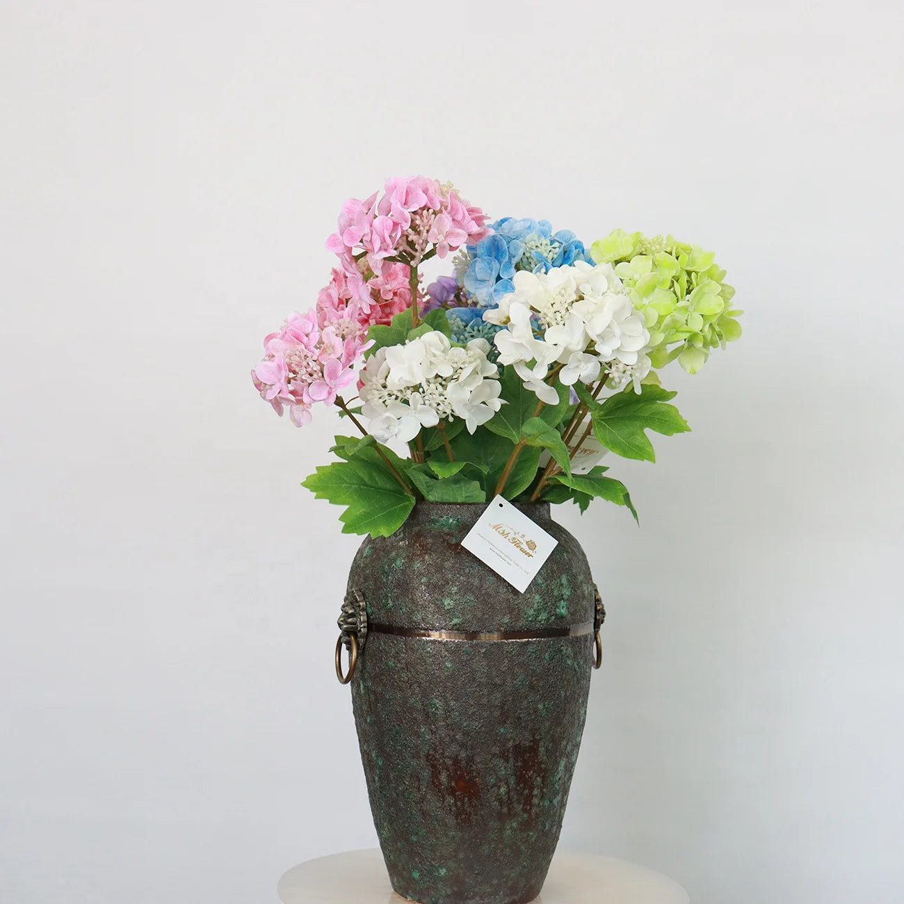 TG050 Artificial Flower Wedding Decoration 3D Printing Real Touch Flower 2 Heads Hydrangea Decorative Flower