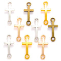 100pcs/bag 4 Color Cross Charms Pendant Jewelry Metal Alloy Jewelry Marking 20*8mm T103
