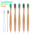 Hot Sale Hard Bristle Travel Dental Kit 12 Pack Package Set Holder Bamboo Toothbrush with Bamboo case for Customized Paper Box
