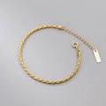 Fashion Solid 925 Sterling Silver Braided Twist Rope Chain Bracelet for Wholesale Jewelry