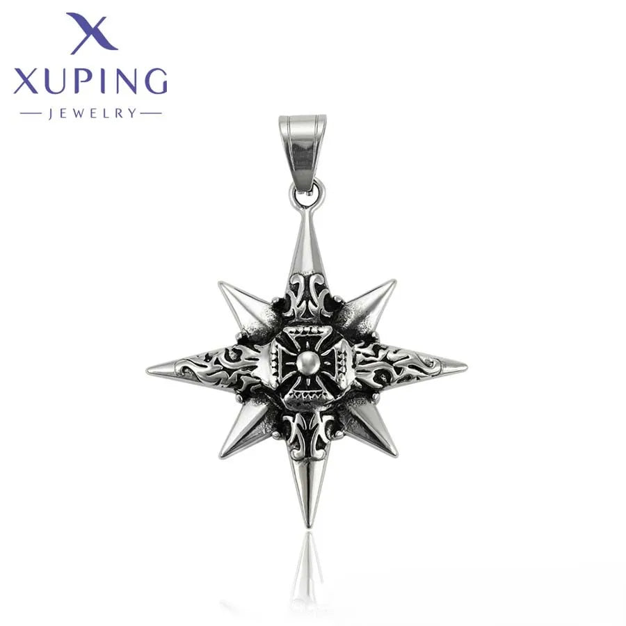 33897 XUPING Jewelry Black Gun Color Stainless Steel Simple Wholesale Pendant Fashion Jewelry Pendant