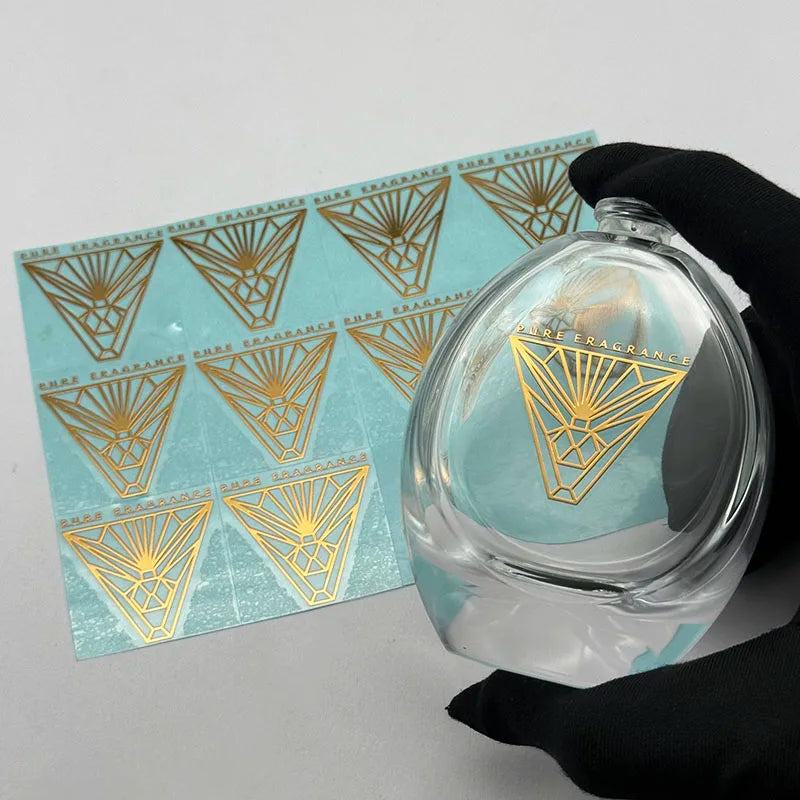 Custom Luxurious Fashion Style Perfume Design 3d Metal logo Self Adhesive Metal Label Sticker for Bottle
