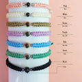 Hot Sale Braided Rope Woven Bracelets Multicolor Memorial Picture Photo Projection Men Bangle Bracelet for Family Friend Lover