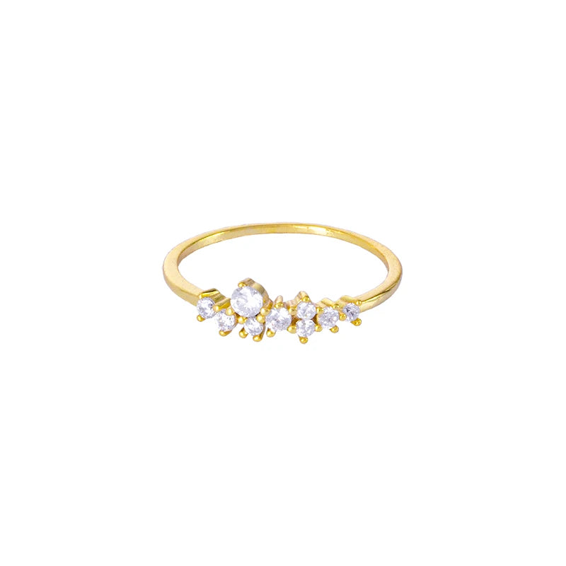 Wedding Engagement Party Jewelry Silver 925 Iced Out Zircon Diamond Rings Women